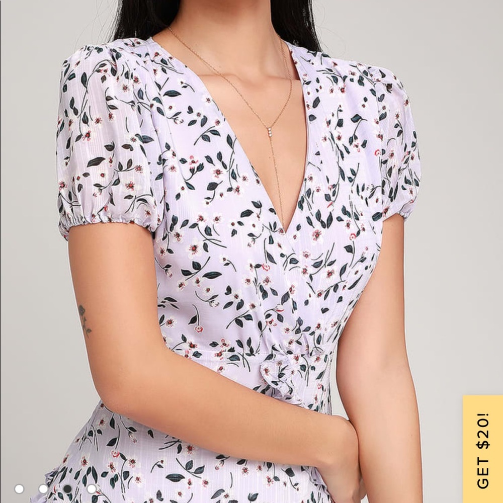 Lulus Petals and Poetry Lavender Midi Dress
